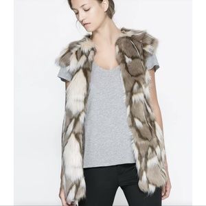Zara Faux Fur Vest